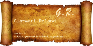 Gyarmati Roland névjegykártya